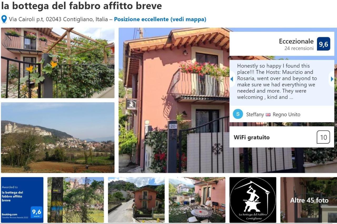 La Bottega Del Fabbro Affitto Breve Vila Contigliano Exterior foto